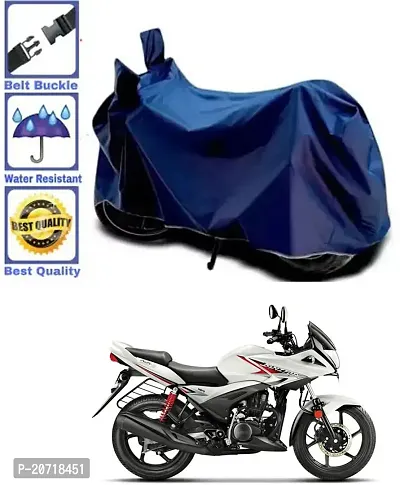 RONISH Waterproof Bike Cover/Two Wheeler Cover/Motorcycle Cover (Navy Blue) For Hero Ignitor-thumb0