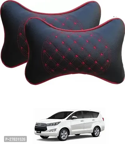 Stylish Car Neckrest Pillow Diamond Print Black For Toyota Innova Crysta