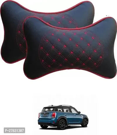 Stylish Car Neckrest Pillow Diamond Print Black For Universal For Car Cooper SE