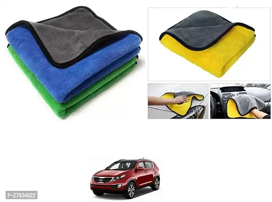 Car Cleaning Microfiber Cloth Pack Of 2 Multicolor For Kia Sportage