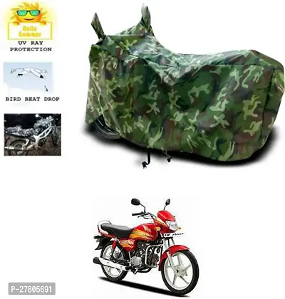 Designer Bike Body Cover Jungle Green For Hero Cd Deluxe