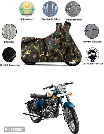 Durable and Water Resistant Polyester Bike Cover For Royal Enfield Classic 350