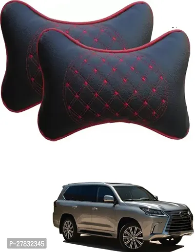 Stylish Car Neckrest Pillow Diamond Print Black For Lexus LX