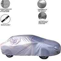 RONISH Car Safety Cover Without Mirror Pocket for Alto K10 (Silver)-thumb2