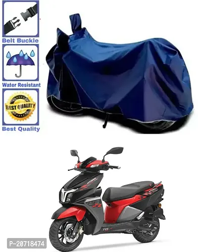 RONISH Waterproof Bike Cover/Two Wheeler Cover/Motorcycle Cover (Navy Blue) For TVS NTORQ-thumb0