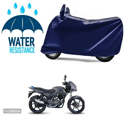 Designer Bike Body Cover Navy Blue For Bajaj Pulsar 125 Neon-thumb0