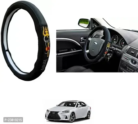 RONISH Exclusive Ring Type Car Steering Wheel Cover (Om Namah Shivay) Black For Universal For Car Lexus