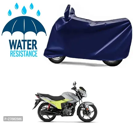 Designer Bike Body Cover Navy Blue For Hero Motocorp Glamour-thumb0