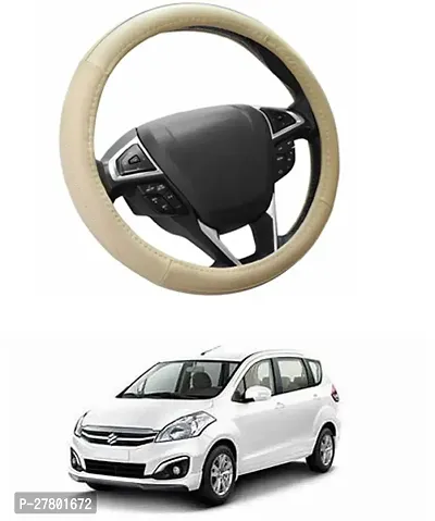 Designer Car Steering Cover Round Beige For Maruti Suzuki Ertiga