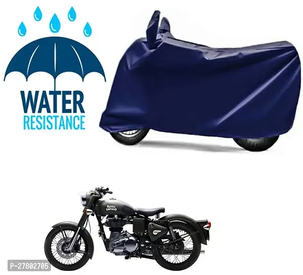 Designer Bike Body Cover Navy Blue For Royal Enfield Battle