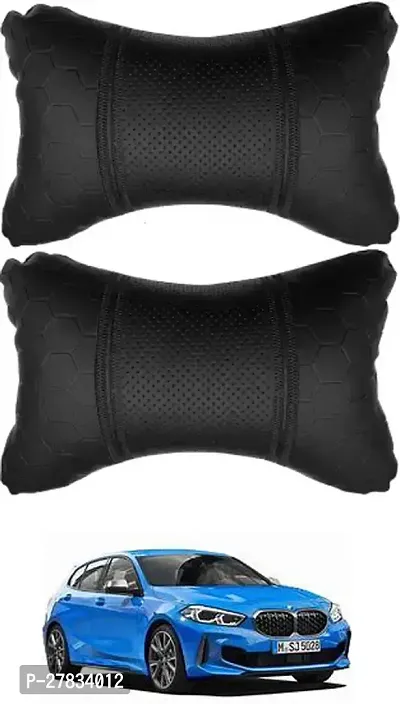 Comfortable Car Neckrest Pillow Black Football Design For Bmw 1 Series