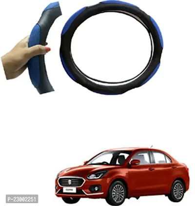 RONISH Car Steeing Cover/Black,Blue Steering Cover For Maruti Suzuki Swift Dzire-thumb0