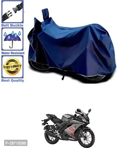 RONISH Waterproof Bike Cover/Two Wheeler Cover/Motorcycle Cover (Navy Blue) For Yamaha R15 V3-thumb0