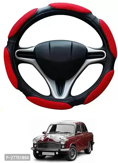 Car Steering Cover Red Black 6G Better Grip For Universal For Car Ambassador