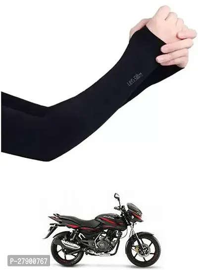 Stylish Breathable and Stretchable Arm Sleeve With Thumb Hole For Bajaj Pulsar 150