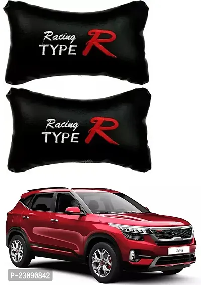 RONISH Black Type R Design Car Neckrest Cushion/Pillow/Headrest For Kia SELTOS