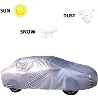 RONISH Car Safety Cover Without Mirror Pocket for Alto K10 (Silver)-thumb1