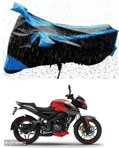 RONISH Two Wheeler Cover (Black,Blue) Fully Waterproof For Bajaj Pulsar NS 200