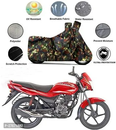 Protective Polyester Bike Body Covers- Mahindra Platina 100 DTS-i-thumb0