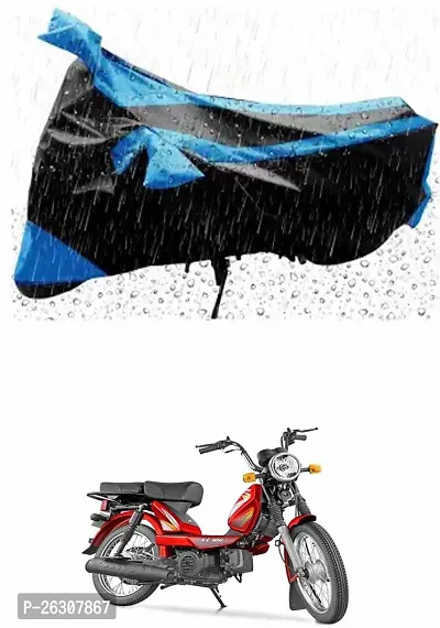 RONISH Two Wheeler Cover (Black,Blue) Fully Waterproof For TVS XL 100