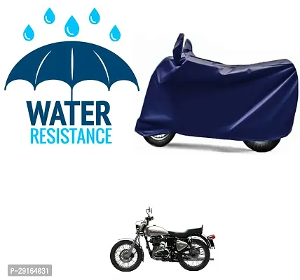 Classic Plain Two Wheeler Cover Blue For Royal Enfield Bullet 350 Twinspark-thumb0