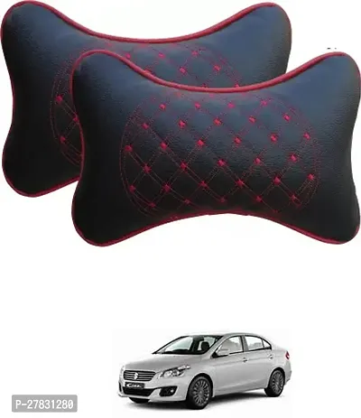 Stylish Car Neckrest Pillow Diamond Print Black For Maruti Suzuki Ciaz