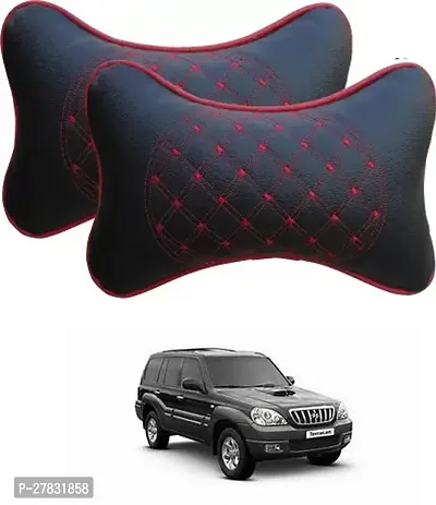 Stylish Car Neckrest Pillow Diamond Print Black For Hyundai Terracan