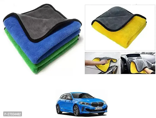 Car Cleaning Microfiber Cloth Pack Of 2 Multicolor For BMW 1 Series-thumb0