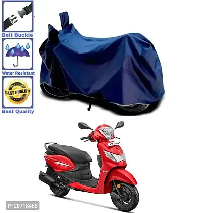 RONISH Waterproof Bike Cover/Two Wheeler Cover/Motorcycle Cover (Navy Blue) For Hero Pleasure Plus