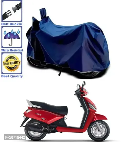 RONISH Waterproof Bike Cover/Two Wheeler Cover/Motorcycle Cover (Navy Blue) For Mahindra Gusto-thumb0