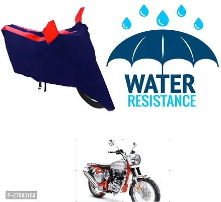 Designer Bike Body Cover Red And Blue For Royal Enfield Bullet Trials 350