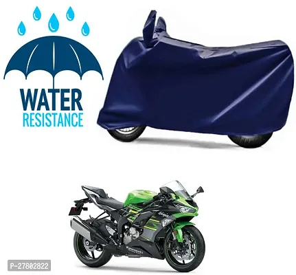 Designer Bike Body Cover Navy Blue For Kawasaki Ninja Zx-6R-thumb0