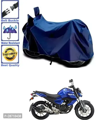 RONISH Waterproof Bike Cover/Two Wheeler Cover/Motorcycle Cover (Navy Blue) For Yamaha FZ V3-thumb0