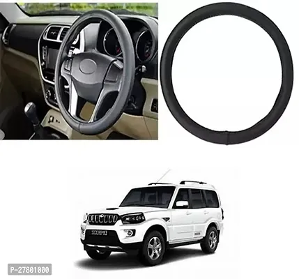 Designer Car Steering Cover Round Black For Mahindra Scorpio