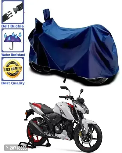 RONISH Waterproof Bike Cover/Two Wheeler Cover/Motorcycle Cover (Navy Blue) For TVS Apache RTR 160 4V