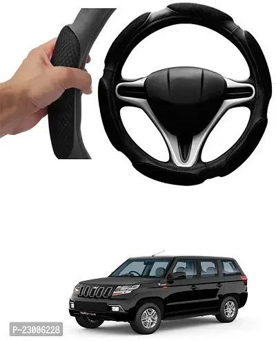 Car Better Grip Black Steering Wheel Cover (Slip-in) For Mahindra TUV300 PLUS