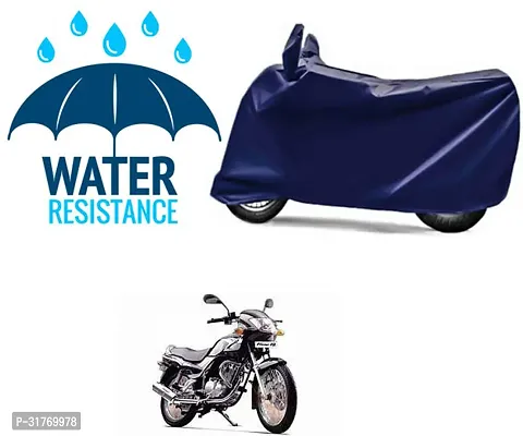 Splendid Waterproof Polyester Two Wheeler Cover Suitable For TVS Fiero F2 Bikes-thumb0