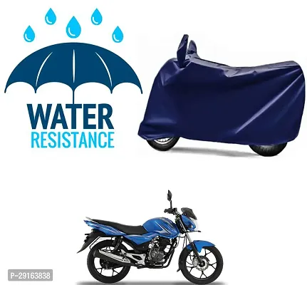 Classic Plain Two Wheeler Cover Blue For Bajaj Discover 100 DTS-i