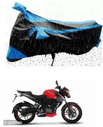 RONISH Two Wheeler Cover (Black,Blue) Fully Waterproof For Bajaj Pulsar 200 NS DTS-i-thumb0