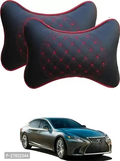 Stylish Car Neckrest Pillow Diamond Print Black For Lexus LS-thumb0