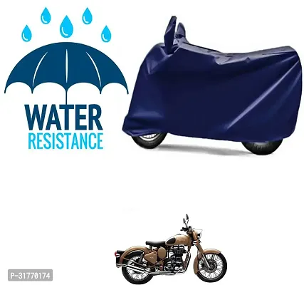 Splendid Waterproof Polyester Two Wheeler Cover Suitable For Royal Enfield Classic Desert Storm Bikes