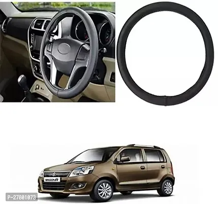 Designer Car Steering Cover Round Black For Maruti Suzuki Wagonr