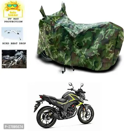 Designer Bike Body Cover Jungle Green For Honda Cb Hornet 160-thumb0