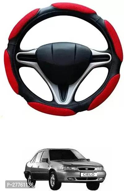 Car Steering Cover Red Black 6G Better Grip For Universal For Car Cielo