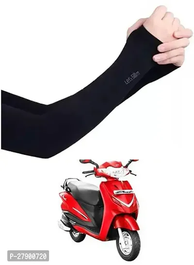 Stylish Breathable and Stretchable Arm Sleeve With Thumb Hole For Hero Moto Corp Duet