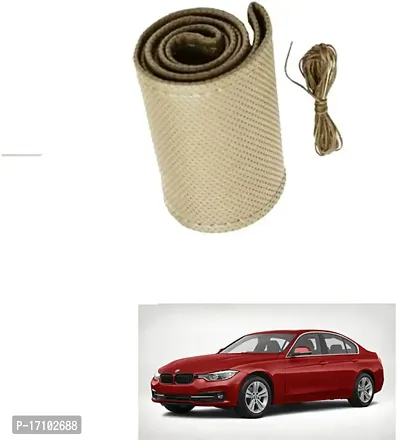 Car Stering Cover Hand Stiched Beige For 328i-thumb0