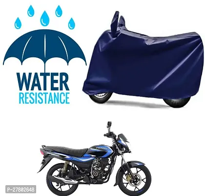 Designer Bike Body Cover Navy Blue For Bajaj Platina 110 H-Gear-thumb0