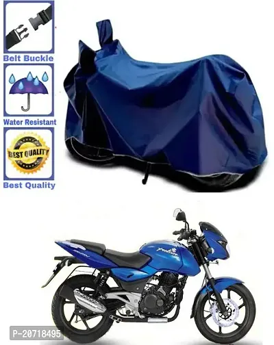 RONISH Waterproof Bike Cover/Two Wheeler Cover/Motorcycle Cover (Navy Blue) For Bajaj Pulsar 180 DTS-i-thumb0