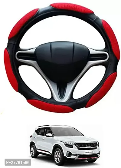 Car Steering Cover Red Black 6G Better Grip For Kia SELTOS