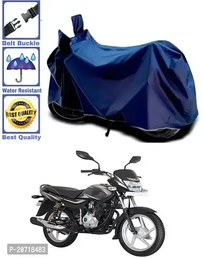 RONISH Waterproof Bike Cover/Two Wheeler Cover/Motorcycle Cover (Navy Blue) For Bajaj Platina 100